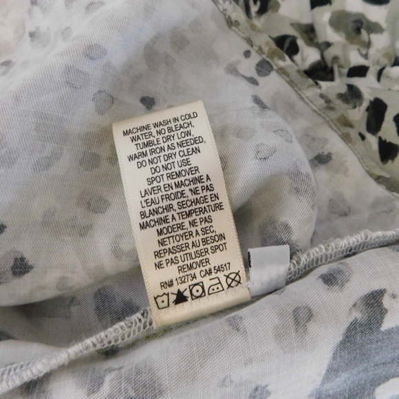 CLOTH & STONE Leopard Print Dress Gray Black Blouson Raglan Animal Wild Small - Picture 11 of 12